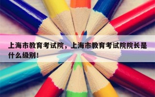 上海市教育考试院，上海市教育考试院院长是什么级别！