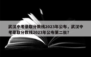 武汉中考录取分数线2023年公布，武汉中考录取分数线2023年公布第二批？